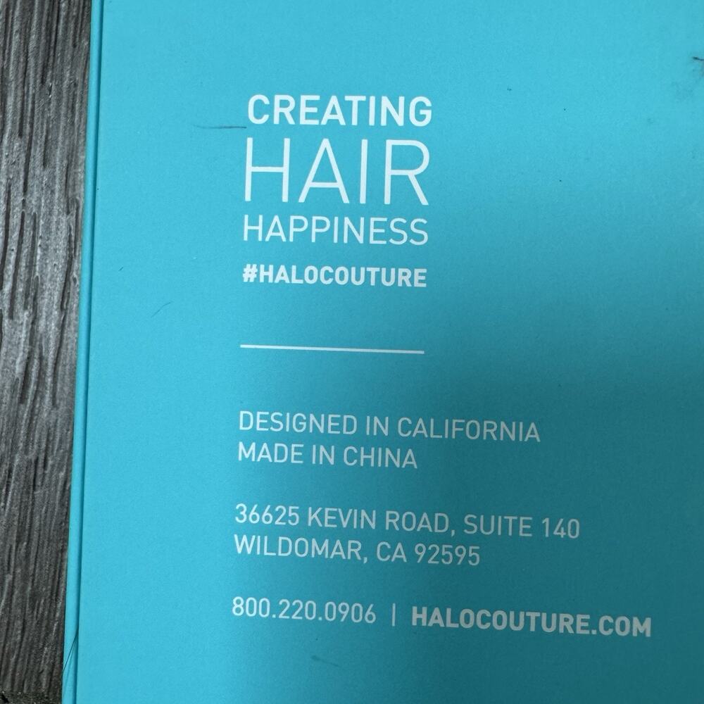 HALO COUTURE Original HALO EXTENSIONS 12in Color #1B; Dark Brown and beautiful. - Picture 8 of 14